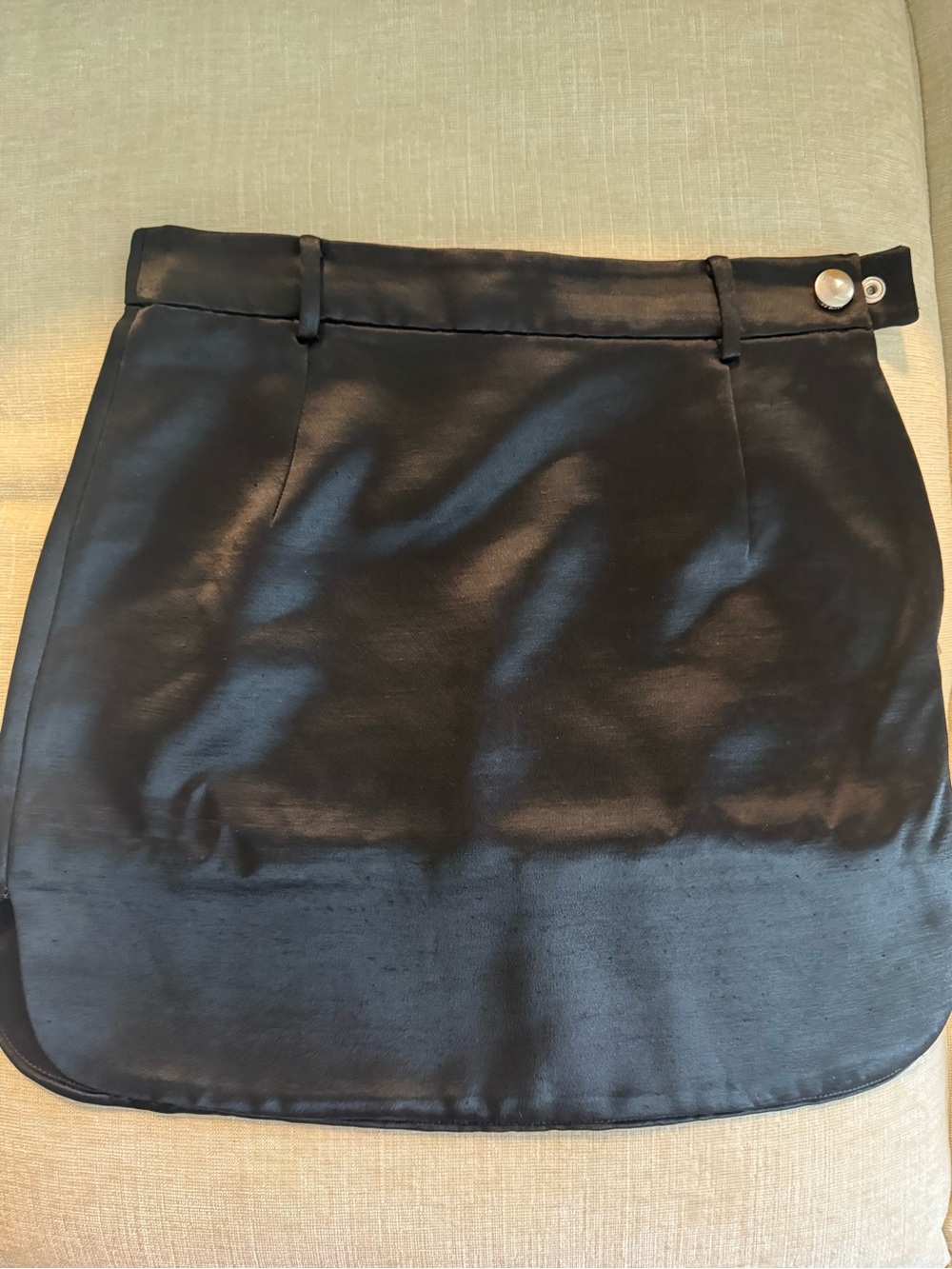 Miss Sixty Y2K Black Satin-Look Mini Skirt XS